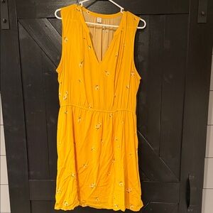 Old Navy Yellow Floral Sleeveless Dress